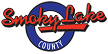 A logo of the rocky lake county.