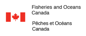 A red and white logo for fisheries canada.
